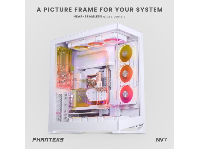 Phanteks NV7, Showcase Full-Tower Chassis, High Airflow Performance, Integrated D/A-RGB Lighting, Seamless Tempered Glass Design, 12 Fan Positions,...