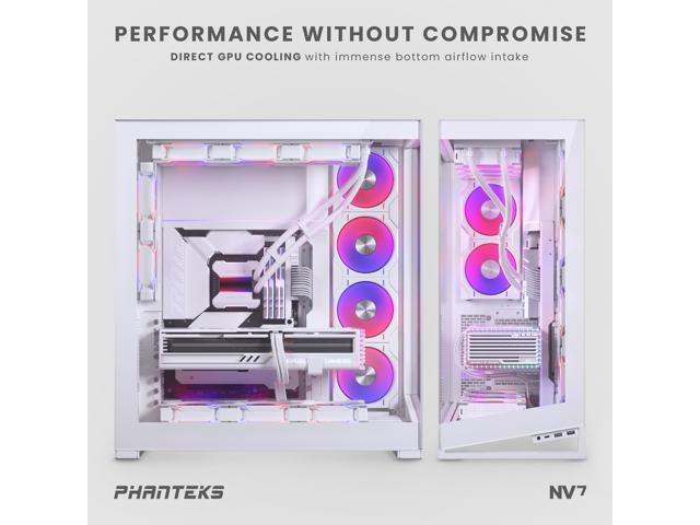 Phanteks NV7, Showcase Full-Tower Chassis, High Airflow Performance, Integrated D/A-RGB Lighting, Seamless Tempered Glass Design, 12 Fan Positions,...
