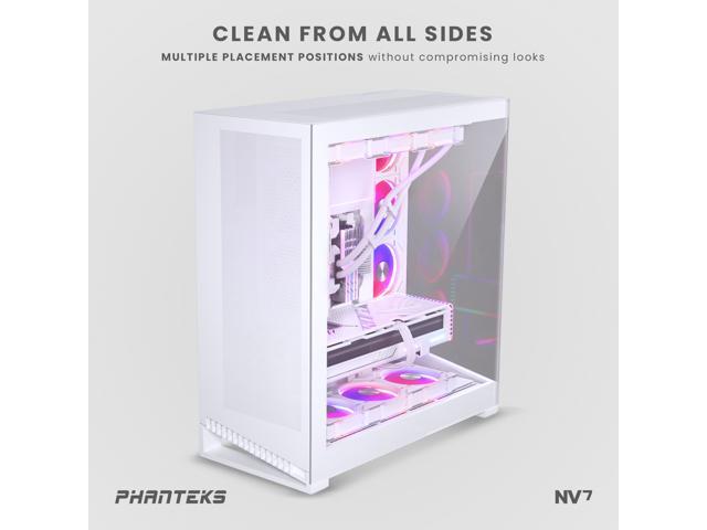 Phanteks NV7, Showcase Full-Tower Chassis, High Airflow Performance, Integrated D/A-RGB Lighting, Seamless Tempered Glass Design, 12 Fan Positions,...