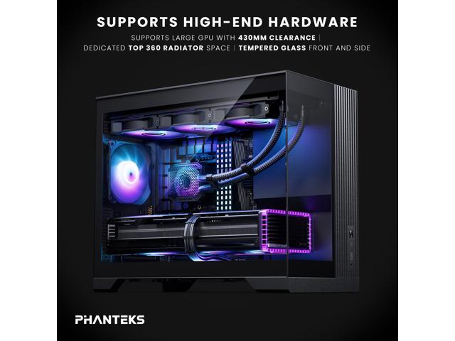 Phanteks XT V3, Compact Micro-ATX Gaming Chassis, Tempered Glass Front & Side, 3x 120mm D-RGB fans, 360mm Radiator Support, Black
