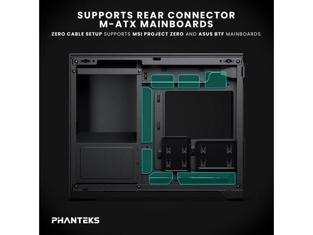 Phanteks XT V3, Compact Micro-ATX Gaming Chassis, Tempered Glass Front & Side, 3x 120mm D-RGB fans, 360mm Radiator Support, Black
