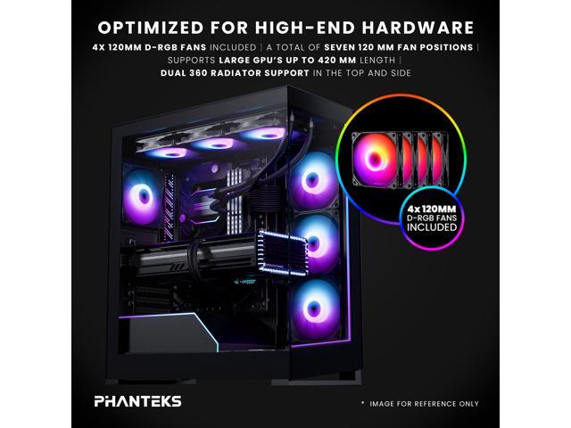 Phanteks NV5S Showcase Mid-Tower ATX PC Case, 4 x M25-120 ARGB Fans, High-Airflow Gaming Chassis with Seamless Tempered Glass, Integrated ARGB...