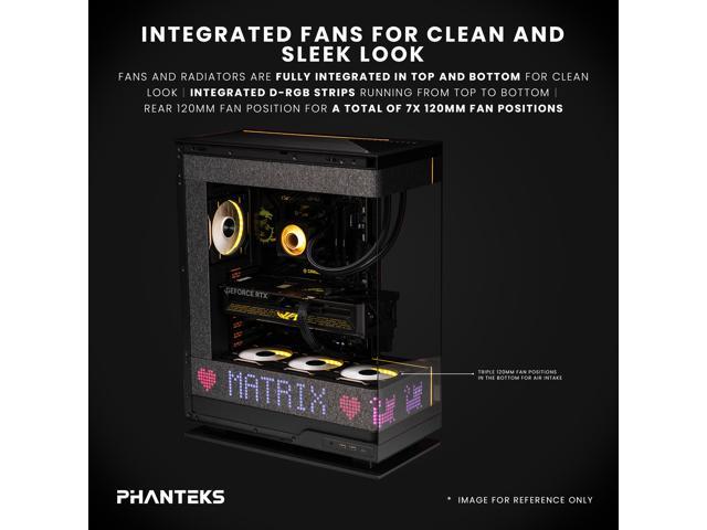 Phanteks Evolv X2 Matrix Mid Tower ATX Gaming Chassis with 900 LED Matrix Display, Fabric Interior Panel, Vertical Cooling System, Tempered Glass,...