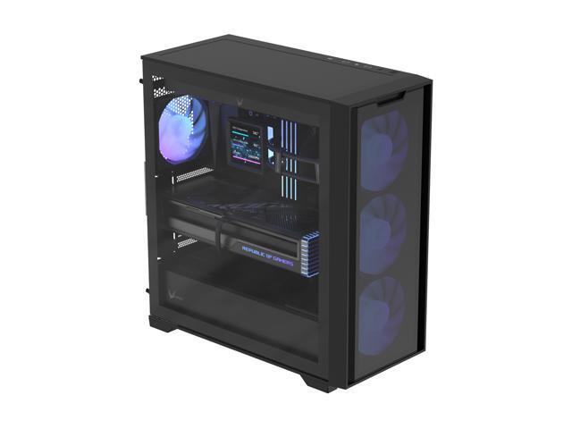Formula V Line Air Power GX600 Mid-Tower PC Case, High-Efficiency Airflow, 3 x140mm ARGB Fans, 360mm Top Radiator Support, USB-C 20Gbps, Tempered.