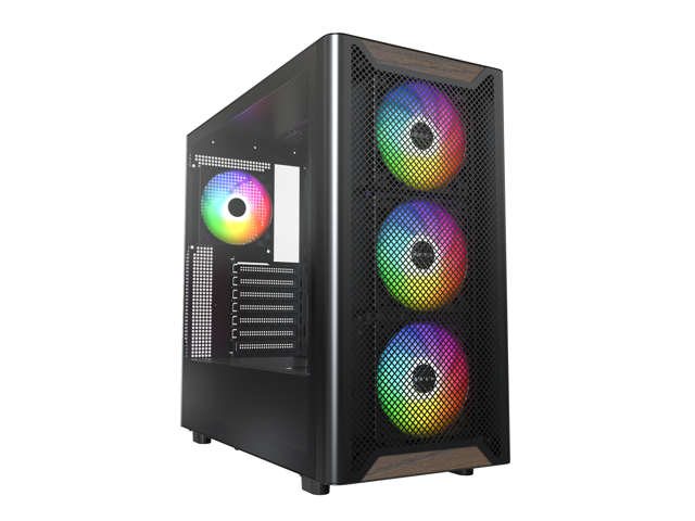 Montech XR Wood Black Black Computer Cases - ATX Form