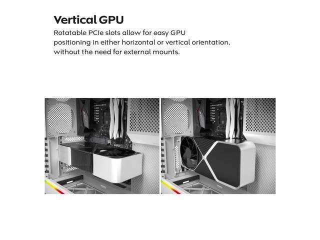 Open Box - MONTECH HS01 PRO, ATX Mid-Tower PC Case, Gaming PC, High-Airflow, Reversible Layout, Mesh Front Panel, 5x ARGB PWM Fan Pre-Installed,...