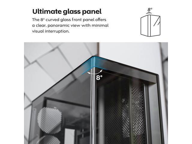 MONTECH HS02 PRO, ATX Mid-Tower PC Case, Gaming PC, High-Airflow, Reversible Layout, Sturdy Curved Tempered Glass Front Panel, 5x ARGB PWM Fan...