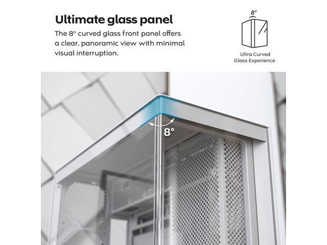 MONTECH HS02 PRO, ATX Mid-Tower PC Case, Gaming PC, High-Airflow, Reversible Layout, Sturdy Curved Tempered Glass Front Panel, 5x ARGB PWM Fan...