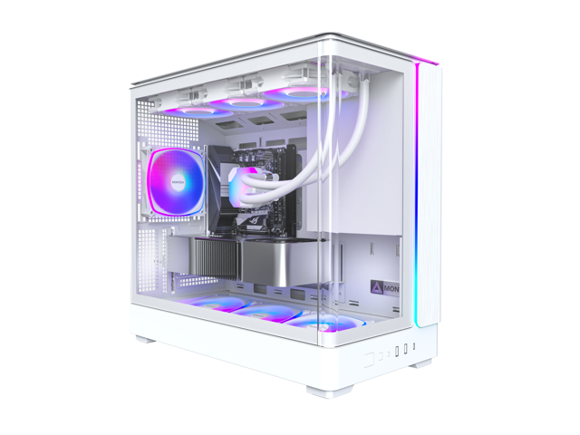MONTECH KING 15 PRO Micro-ATX PC Case, Curved Panoramic Glass, Chimney Airflow, 360mm Radiator Support, Compact Build for High-Performance Systems,...