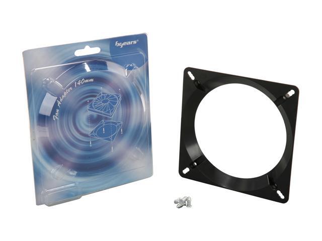 Fan Adapter 140mm-Black, 140 to 120mm fan adapter Black color