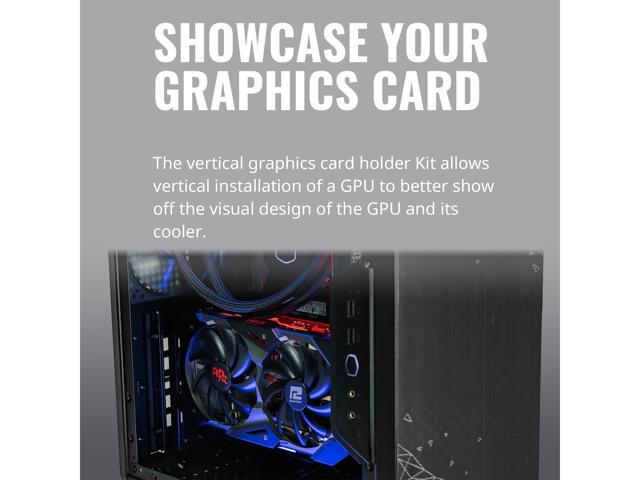 Cooler Master Master Accessory Vertical Graphics Card Holder Kit Ver 2 with Premium Riser Cable PCI-E 3.0 x16 - 165mm, Compatible with all Standard...