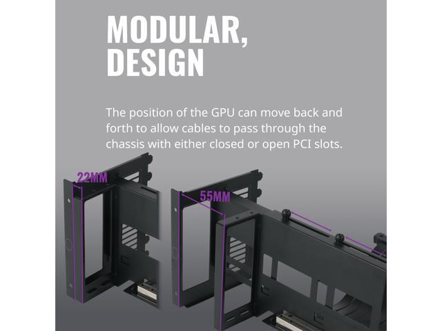 Cooler Master Master Accessory Vertical Graphics Card Holder Kit Ver 2 with Premium Riser Cable PCI-E 3.0 x16 - 165mm, Compatible with all Standard...