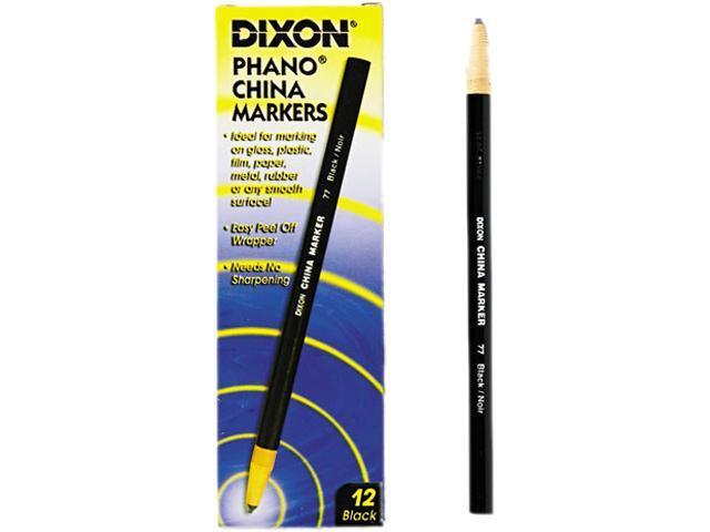 Dixon Phano China Markers Bold Tip Black Dozen (00077) X00077