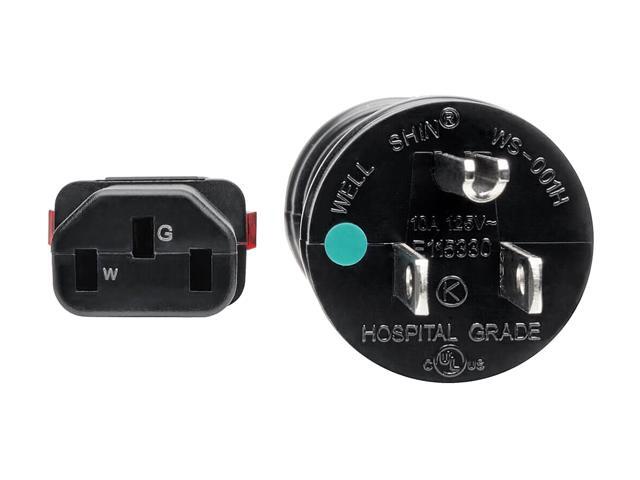 Tripp Lite Power Cord Hospital Medical 5-15P to Locking C13 M/F 10A 25ft (P006-L25-HG15)