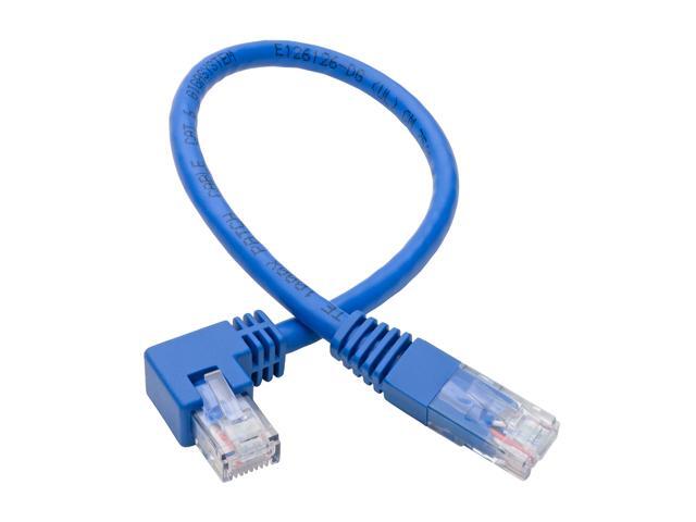 Tripp Lite Right-Angle Cat6 UTP Patch Cable (RJ45), 1-ft. (N204-001-BL-RA)