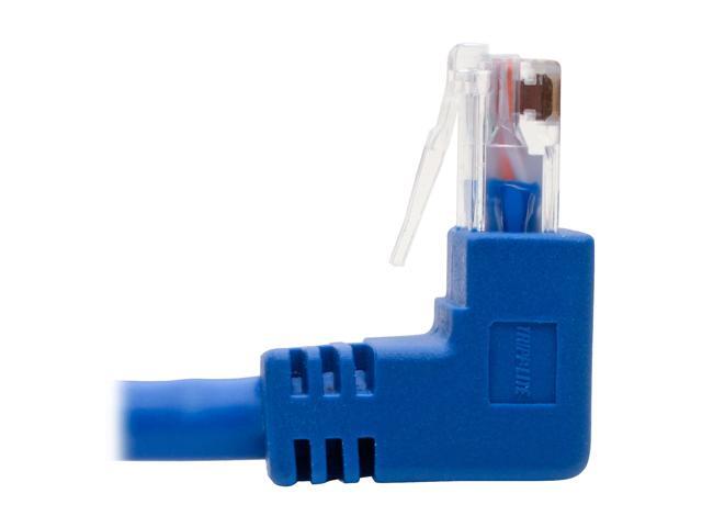 Tripp Lite Cat6 UTP Patch Cable (RJ46), Up-Angle Male/Down-Angle Male, 3-ft. (N204-003-BL-UD)
