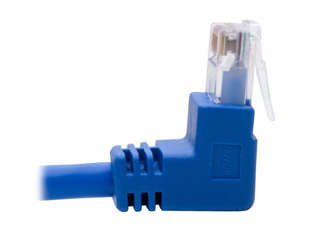 Tripp Lite Cat6 UTP Patch Cable (RJ46), Up-Angle Male/Down-Angle Male, 4-ft. (N204-004-BL-UD)