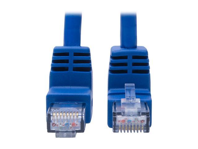 Tripp Lite Cat6 UTP Patch Cable (RJ46), Up-Angle Male/Down-Angle Male, 5-ft. (N204-005-BL-UD)