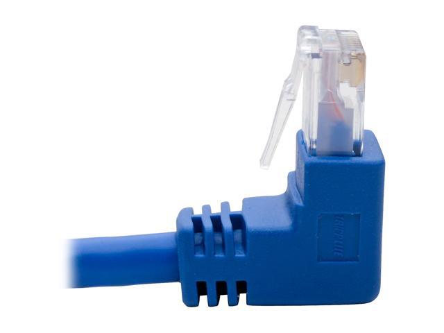 Tripp Lite Cat6 UTP Patch Cable (RJ46), Up-Angle Male/Down-Angle Male, 5-ft. (N204-005-BL-UD)