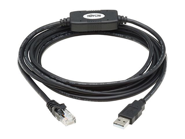 Tripp Lite USB-A to RJ45 Rollover Console Cable (M/M) - Cisco Compatible, 250 Kbps, 10 ft., Black (U009-010-RJ45-X)