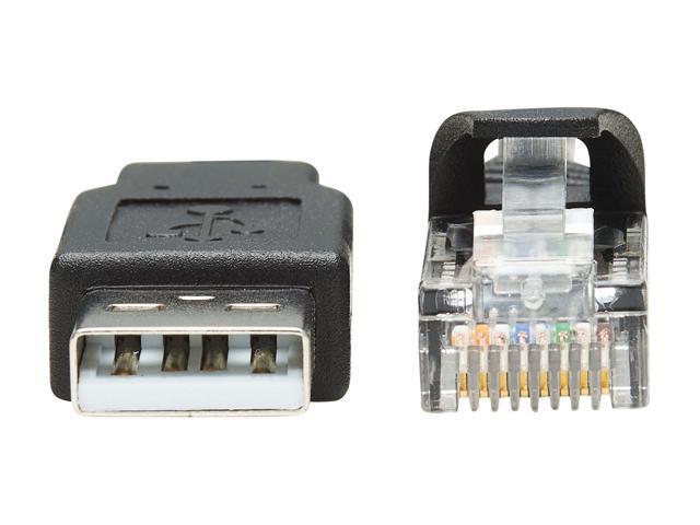 Tripp Lite USB-A to RJ45 Rollover Console Cable (M/M) - Cisco Compatible, 250 Kbps, 10 ft., Black (U009-010-RJ45-X)
