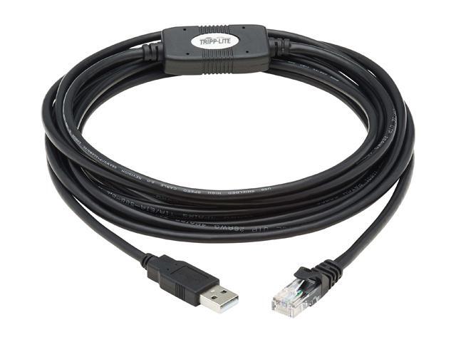 Tripp Lite USB-A to RJ45 Rollover Console Cable (M/M) - Cisco Compatible, 250 Kbps, 15 ft., Black (U009-015-RJ45-X)