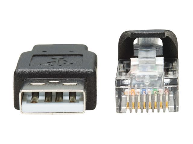 Tripp Lite USB-A to RJ45 Rollover Console Cable (M/M) - Cisco Compatible, 250 Kbps, 15 ft., Black (U009-015-RJ45-X)