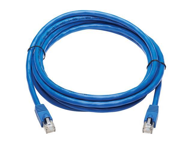 Tripp Lite Cat6a 10G-Certified Snagless F/UTP Network Patch Cable (RJ45 M/M), PoE, CMR-LP, Blue, 10 ft. (N261P-010-BL)