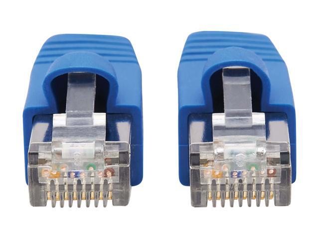 Tripp Lite Cat6a 10G-Certified Snagless F/UTP Network Patch Cable (RJ45 M/M), PoE, CMR-LP, Blue, 50 ft. (N261P-050-BL)