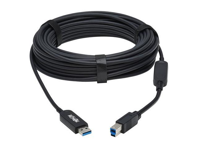 Tripp Lite U328F-20M USB 3.2 Gen 1 Plenum-Rated Fiber Active Optical Cable (AOC) - A/B M/M, 20 m