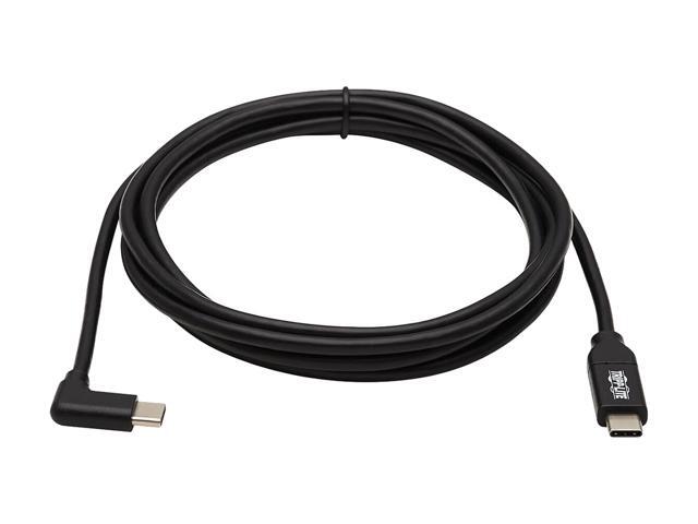 Tripp Lite USB C Cable USB 2.0 Right-Angle Plug 100W PD Charging M/M 2M