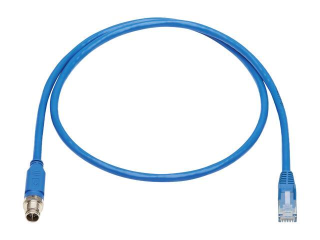 TRIPP LITE Ethernet Cable M12 XCode Cat6 1G UTP CMR-LP PoE M12 RJ45 M/M 5M