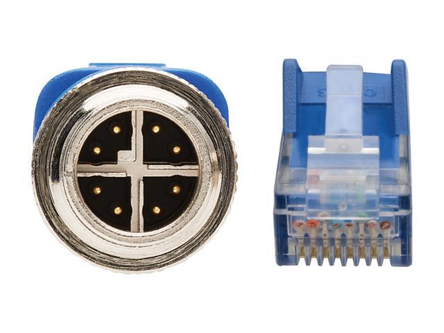TRIPP LITE Ethernet Cable M12 XCode Cat6 1G UTP CMR-LP PoE M12 RJ45 M/M 5M
