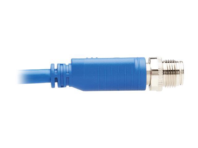 TRIPP LITE Ethernet Cable M12 XCode Cat6 1G UTP CMR-LP PoE M12 RJ45 M/M 5M