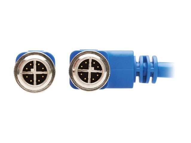 TRIPP LITE Ethernet Cable M12 X-Code Cat6 1G UTP CMR-LP Right-Angle M/M 2M
