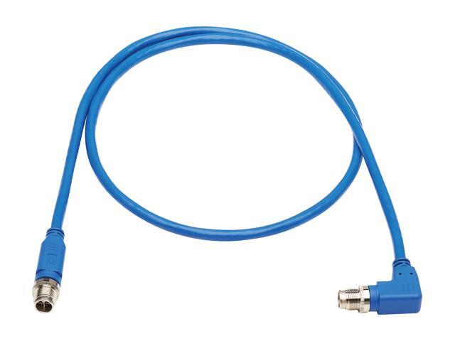 TRIPP LITE Ethernet Cable M12 X-Code Cat6 1G UTP CMR-LP Right-Angle M/M 3M