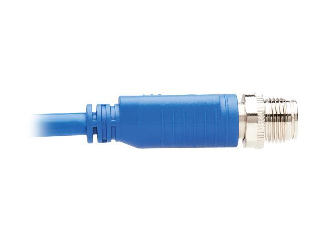 TRIPP LITE Ethernet Cable M12 X-Code Cat6 1G UTP CMR-LP Right-Angle M/M 5M