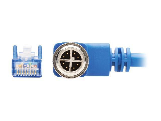 TRIPP LITE Ethernet Cable M12 XCode Cat6 1G UTP Right-Angle M12 RJ45 M/M 1M
