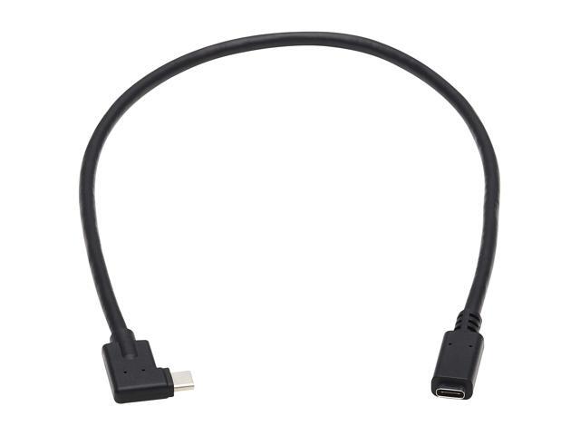 Tripp Lite USB C Extension Cable 3.2 Gen 2 60W Charging Right-Angle MF 20in
