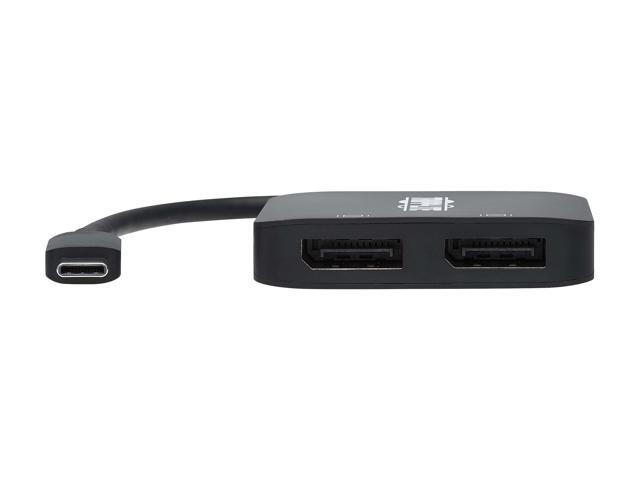 Tripp Lite USB C Adapter Dual-Display 4K60Hz DisplayPort 8K HDR 4:4:4 Black