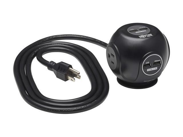 TRIPP LITE Safe-IT Spherical Surge Protector 3-Outlets 4 USB Ports 6ft Cord