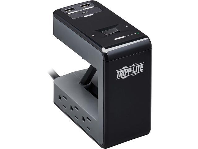 TRIPP LITE Safe-IT Clamp Surge Protector 6Outlet 5-15R 3 USB Ports 8ft Cord
