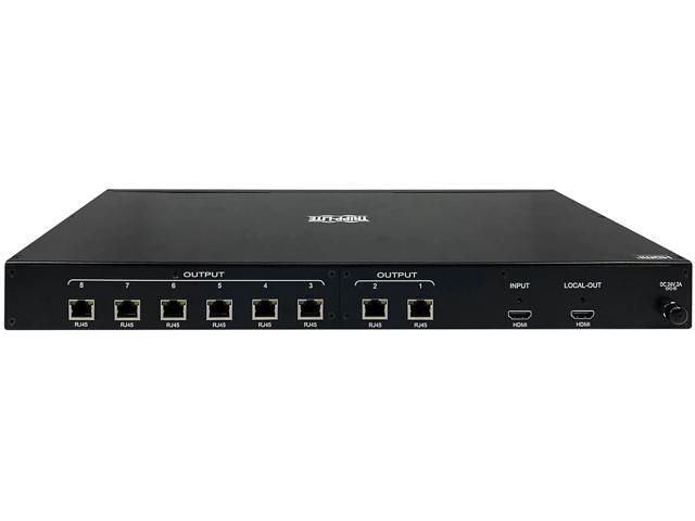 Tripp Lite B127A-008-BH 8-Port HDMI over Cat6 Splitter - 4K 60 Hz, HDR, 4:4:4, PoC, HDCP 2.2, 230 ft. (70.1 m), TAA