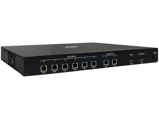 Tripp Lite B127A-008-BH 8-Port HDMI over Cat6 Splitter - 4K 60 Hz, HDR, 4:4:4, PoC, HDCP 2.2, 230 ft. (70.1 m), TAA