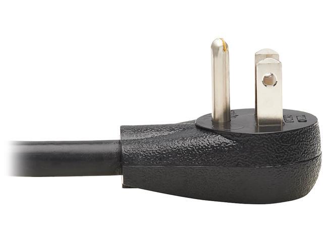 Tripp Lite Model P024-001-15D-2 Extension Cord Y Splitter, Right-Angle NEMA 5-15P to 2x NEMA 5-15R - Heavy Duty, 15A, 120V, 14 AWG, 1 ft. (0.3 m),...