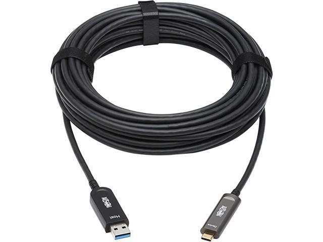Tripp Lite Long Distance USB-A to USB-C Cable - 32.8ft/10Meters, 10 Gbps Data, Fiber Active Cable, Backward Compatible USB 3.2 Gen 2, Male-to-Male