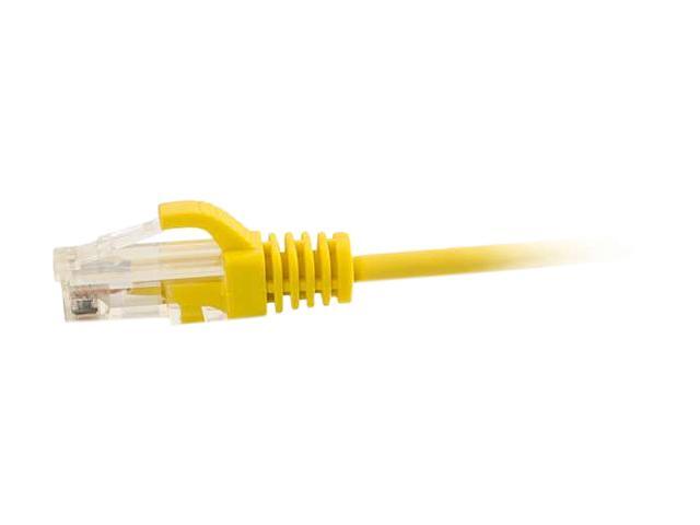 C2G 01173 Cat6 Slim Cable - Snagless Unshielded Slim Ethernet Network Patch Cable, Yellow (7 Feet, 2.13 Meters)