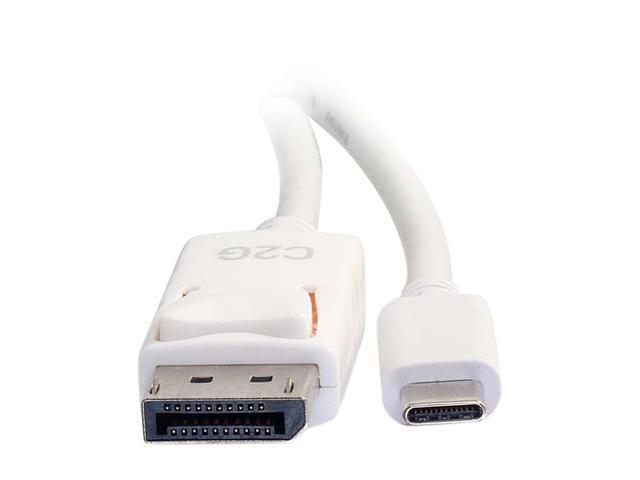C2G 26882 USB-C to DisplayPort Adapter Cable 4K 30Hz, White (12 Feet, 3.65 Meters)