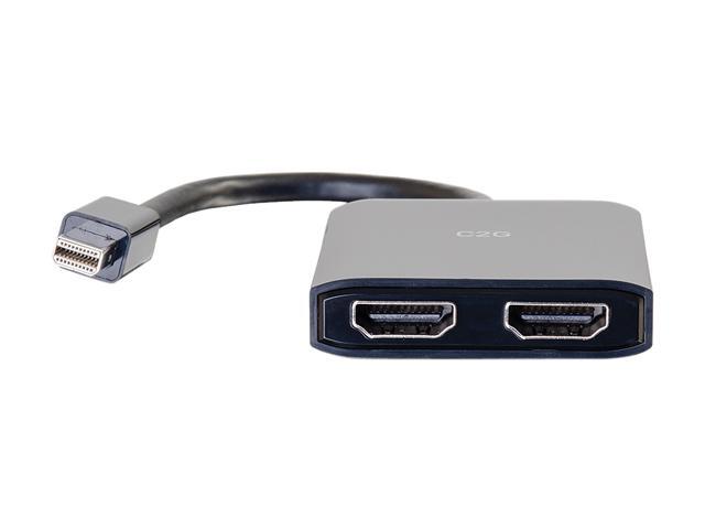 C2G 54292 Mini DisplayPort to HDMI Monitor Splitter - 2 Port 4K HDMI MST Hub USB Powered