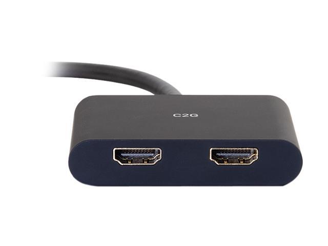 C2G 54293 DisplayPort to HDMI Monitor Splitter - 2 Port 4K HDMI MST Hub USB Powered